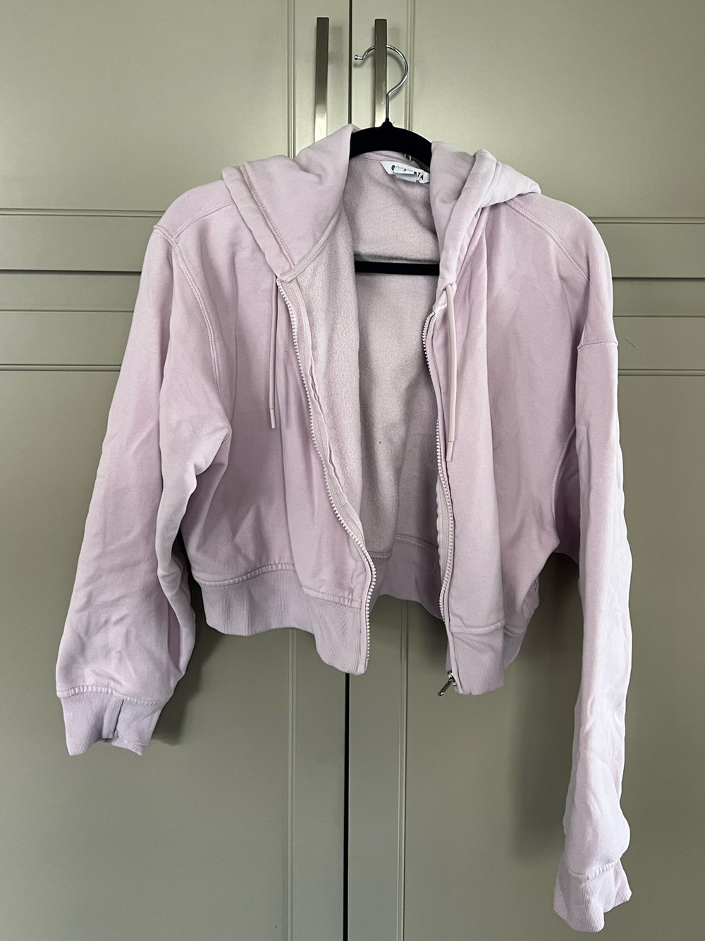 Athleta Lilac Cropped Hoodie
